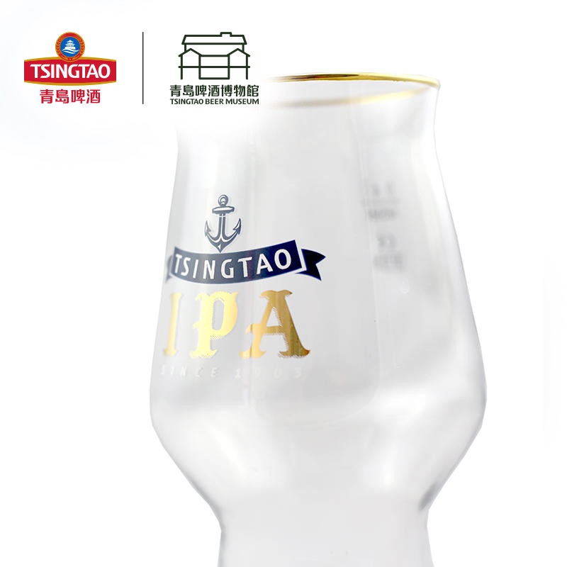 【青岛啤酒博物馆】 IPA专属啤酒杯 个性创意杯 玻璃杯 0.4L 青岛啤酒 官方文创
