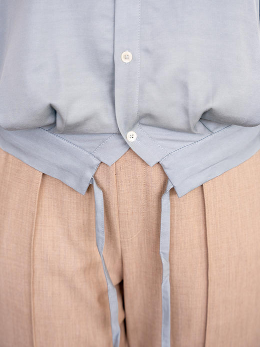 女士复古抽绳衬衣 商品图3