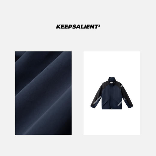 男装中长款拼色设计防泼水立领夹克高级感休闲外套24KMJ0049 商品图2