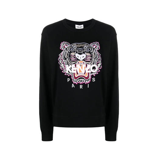 KENZO 高田贤三 女士大虎头徽标棉质长袖卫衣 黑色 FC62 SW824 4XL 99 商品图0