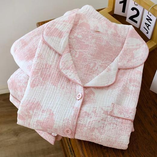 婴儿纱棉法式浪漫双层绉纱100%夏季居家服睡衣 商品图7