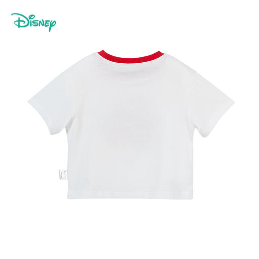 迪士尼【5A抑菌】24夏季女童短袖T恤米妮IP纯棉透气上衣凉感T恤ZD2DS038 商品图5