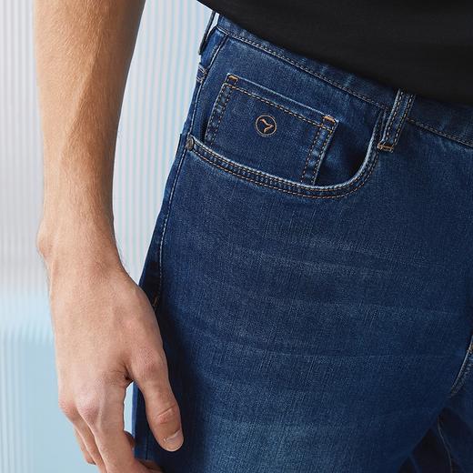 柒牌水洗牛仔裤男2024夏季新款时尚休闲中腰直筒裤子男士牛仔短裤	126H72810 商品图2