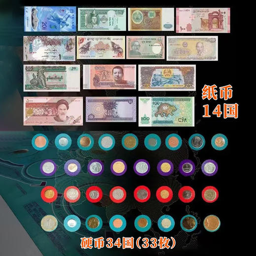 亚洲之光钱币册 14个经典国家纸币 34个经典国家硬币 商品图8