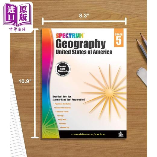 【中商原版】光谱练习册 地理 五年级 Spectrum Geography Grade 5 英文原版 进口图书 小学教辅参考书 Carson Dellosa 商品图4