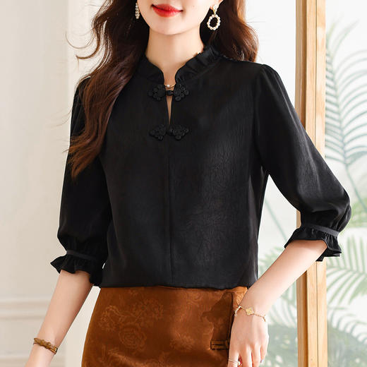 国风新中式，减龄盘扣薄款立领上衣TR-LXH89092 商品图2