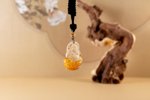 天然巴西黄礁花吊坠 商品图5