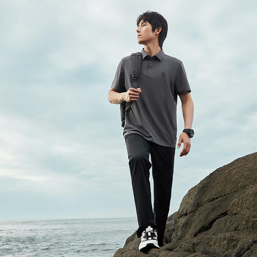 【无缝压胶】柒牌男装短袖polo衫男夏季新款商务百搭高弹翻领T恤	126T73220 商品图3