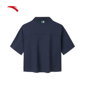 【XL/2XL断码】安踏奥运文化系列冰丝T丨优可丝翻领短款短袖POLO衫女款显瘦运动t恤162428137【库存有限，如无货将做退款，介意慎拍！】