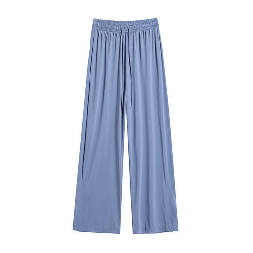 新品福利【看得见的“垂坠顺滑”抗皱易打理！】防晒冰丝阔腿裤女，轻松凉爽，优雅自在。夏季速干居家卫裤，百搭休闲，简约时尚。宽松舒适，运动随意；直筒设计，修饰美腿。九分长度，展现婀娜身姿！_ZSY 商品图4