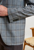 Scabal Mosaic Super 130's 澳洲美丽诺羊毛灰色灰色粽格纹全麻衬单西 商品缩略图6