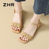 ZHR则则凉鞋女2024新款夏季一字带中跟鞋网红ins公主风粗跟凉鞋女 商品缩略图9