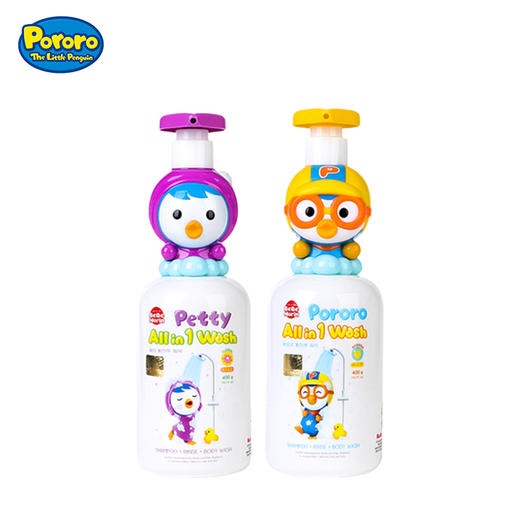 韩国Pororo啵乐乐 海洋精华洗发沐浴露身体乳三合一 商品图0