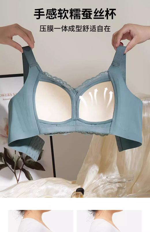 【满2件/99元】【B/C/D/E杯】【秀黛】升级压模杯浮雕蕾丝文胸H6115328TH6115329T【线上专供款】【遇库存不足自动退款】 商品图7