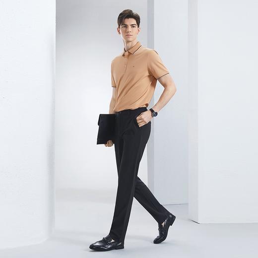 【不变形领】【不变形领】柒牌短袖polo衫男2024夏季新款商务休闲印花翻领T恤	126T70720 商品图3