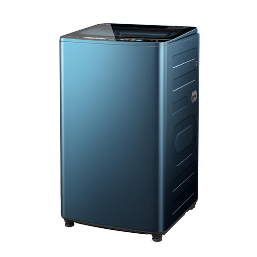 美的（Midea）MB100S9DQ 波轮全自动洗衣机 石砾青 门盖石砾青,白玻,黑色丝印 钢化玻璃 波轮式 商品图2