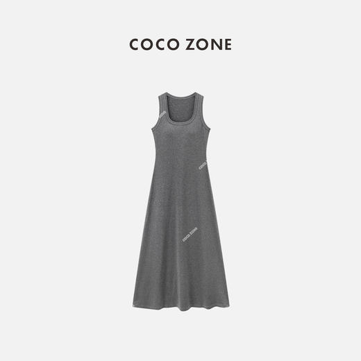 COCO ZONE2024“轻松驾驭"法式气质吊带连衣裙百搭显瘦无袖中长裙CC1B0750 商品图0