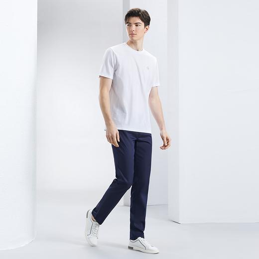 【凉感索罗纳】柒牌短袖T恤男夏季新款时尚休闲字母提花圆领上衣	126T72210 商品图3