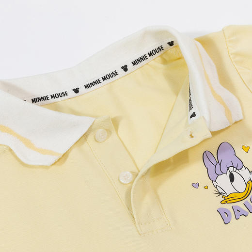 迪士尼【黛西IP】24夏新款女童网眼T恤透气短袖冰感花POLO上衣ZD2DS040 商品图3