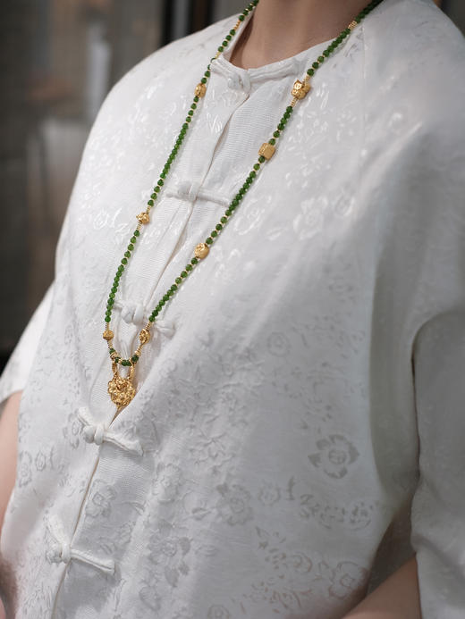 盛唐婧 |丝麻提花圆领小外套-白色 商品图1