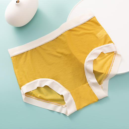 【49.9/任选4件！】新品推荐桑蚕丝薄款无痕女士三角裤，透气凉感3A抑jun档速干网眼中腰内裤-lm！ 商品图9