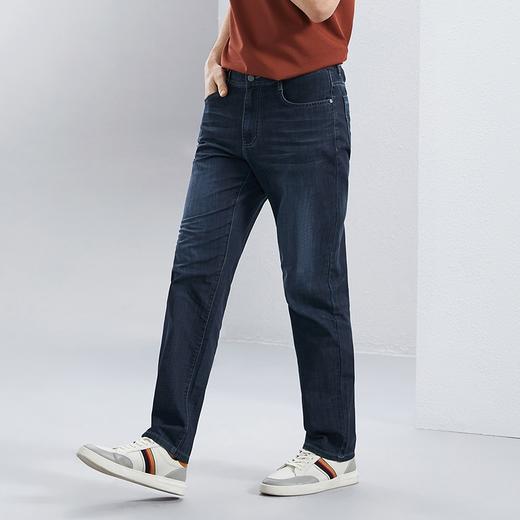 【含雅赛尔】柒牌水洗牛仔裤男2024夏季新款轻薄舒适耐磨直筒长裤	126H71240 商品图1