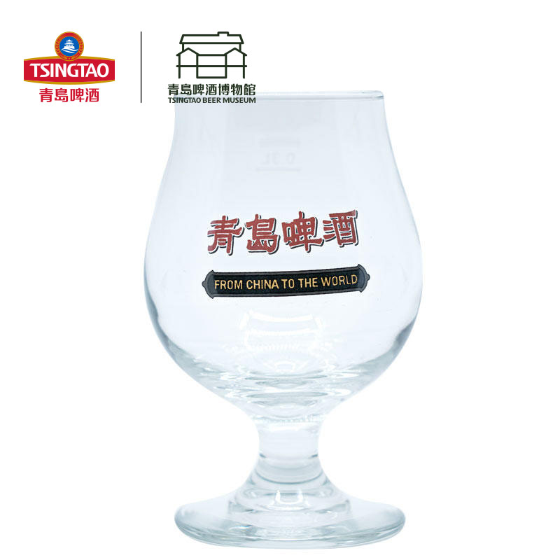 【青岛啤酒博物馆】国潮郁金香啤酒杯0.3L 青岛啤酒 官方文创