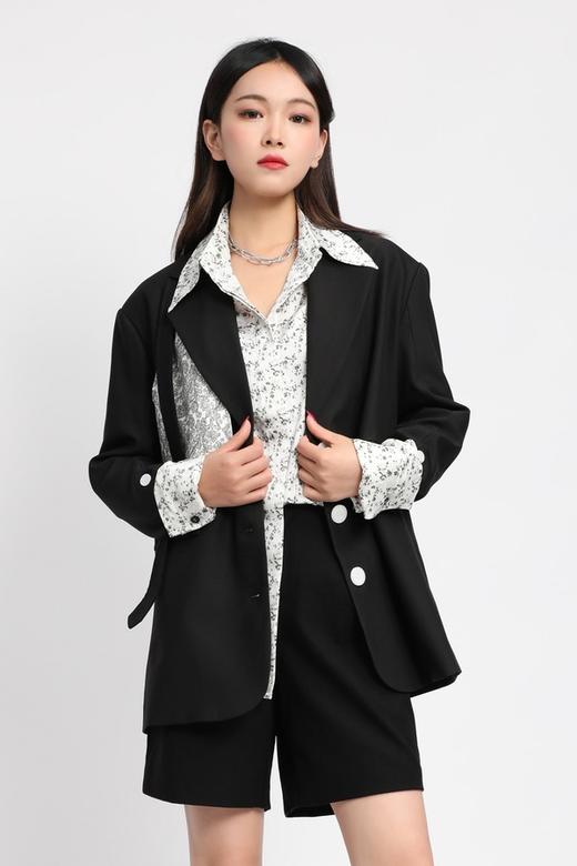 Kai & Kiera 印花拼接单排扣西装外套 11941 商品图0