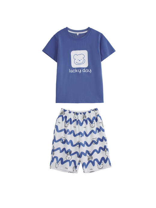 【单件6折/2件5折】【秀黛】男童圆领印花短袖套装男童夏季睡衣L2441006T【门店同款】 商品图6