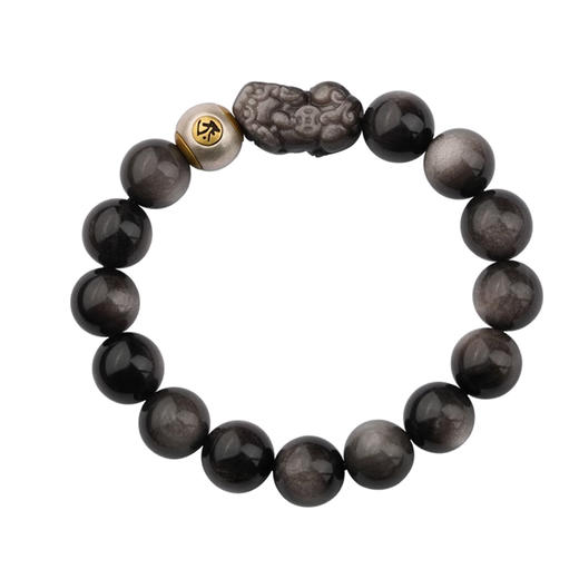 【经典】貔貅银耀石生肖手串 古朴苍劲 吉祥弥漫 商品图3