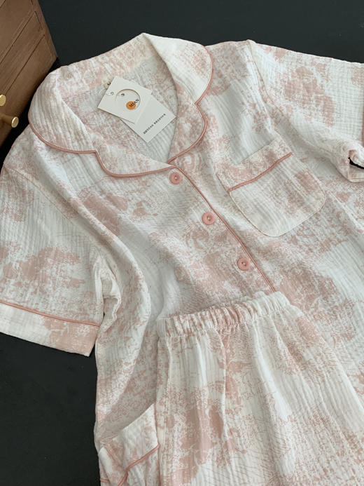 婴儿纱棉法式浪漫双层绉纱100%夏季居家服睡衣 商品图9