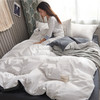 【舒适柔软亲肤棉简约！用心呵护你的睡眠】夏季空调被简约纯色双拼 超柔水洗棉 四件套亲肤加厚床单 被套宿舍家用三件套件-QQ 商品缩略图6