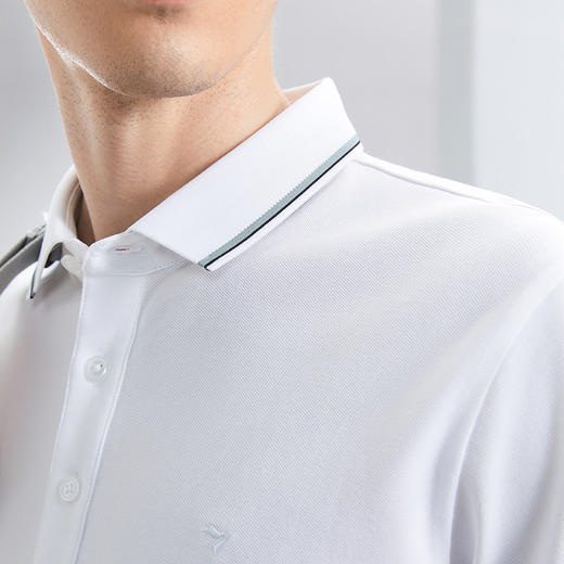 【不变形领】【汗无痕】柒牌男装短袖polo衫男夏季新款时尚休闲中青年翻领T恤	126T70850 商品图3