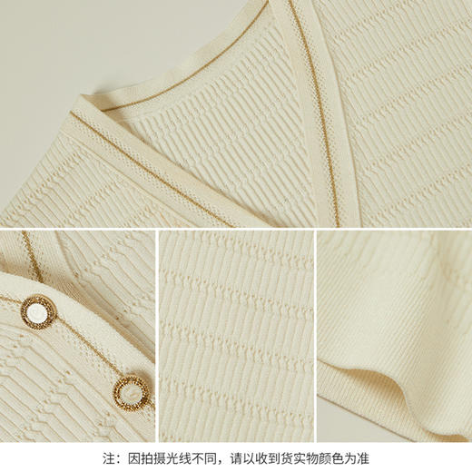 【商场同款】CJKJ403/CJWJ402 “ 法式浪漫针织衫 ” 纯净素洁的米色调，低调娴静 中袖和无袖两款可选 商品图9