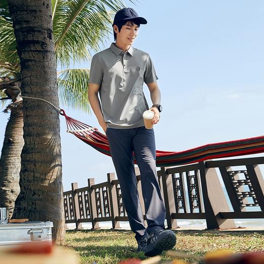 【无缝压胶】柒牌高弹短袖男polo衫2024夏季薄款户外休闲透气T恤	126T72510 商品图3