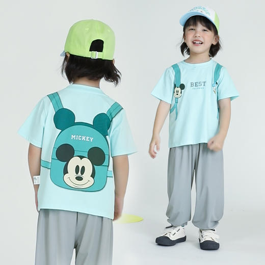 迪士尼小童外衣夏季男童短袖长裤套装ZD2DT020 商品图0
