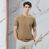 【高端系列】柒牌男装短袖T恤男士2024夏季新款格纹提花肌理体恤	126T72300 商品缩略图1
