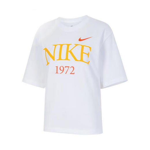 Nike/耐克夏季女子运动训练宽松透气休闲短袖T恤针织衫FQ6601-101 商品图0