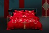 利路米家纺大红色刺绣婚庆六件套喜被百子添福 商品缩略图1