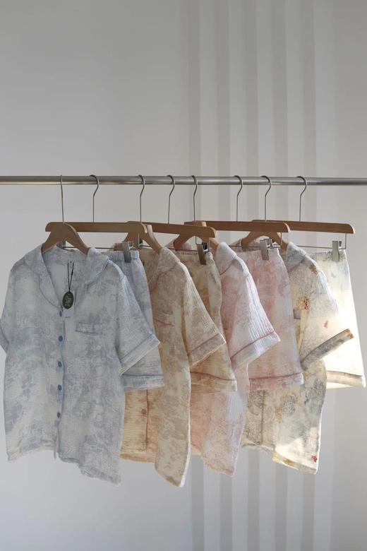 婴儿纱棉法式浪漫双层绉纱100%夏季居家服睡衣 商品图3