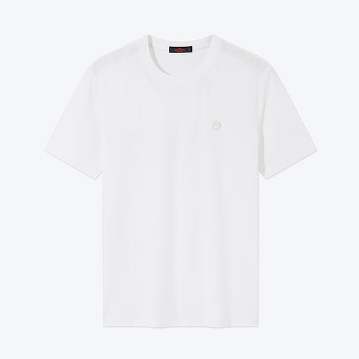 【凉感索罗纳】柒牌短袖T恤男夏季新款时尚休闲字母提花圆领上衣	126T72210 商品图4