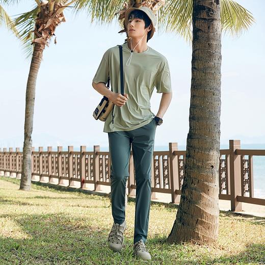 【瞬间凉感】柒牌短袖T恤男夏季新款锦氨高弹时尚休闲圆领体恤衫	126T72900 商品图3