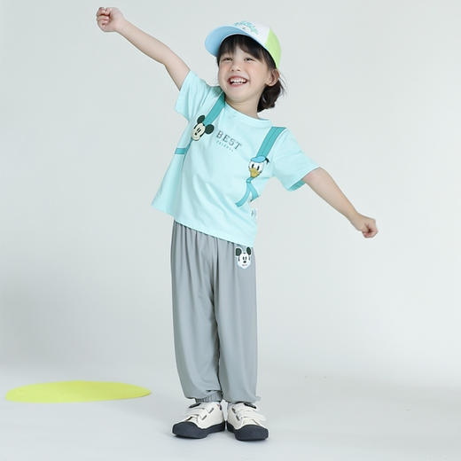 迪士尼小童外衣夏季男童短袖长裤套装ZD2DT020 商品图3