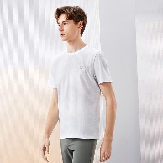 【凉感索罗纳】柒牌短袖T恤男2024夏季新款休闲百搭渐变圆领上衣	126T72220 商品图1