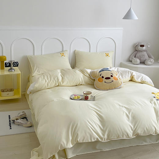 迪士尼A类母婴级刺绣四件套-维尼熊 商品图1