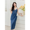 【严选】诗凡黎v领牛仔吊带连衣裙2024夏新款纯棉流行漂亮好看中长裙SF4391711 商品缩略图3