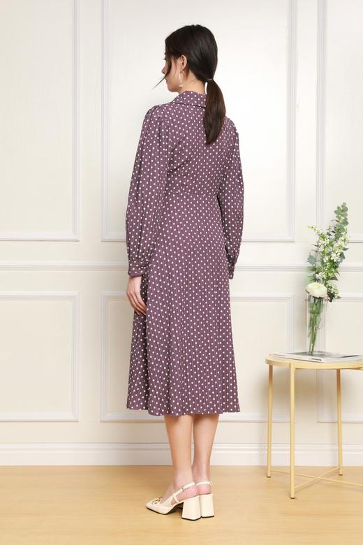 L.Fleuri 复古波点刺绣领连衣裙 11874 商品图2
