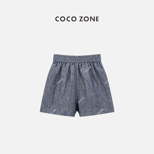 COCO ZONE2024夏季时尚松紧腰休闲短裤简约百搭通勤裤CC1B0818 商品图1