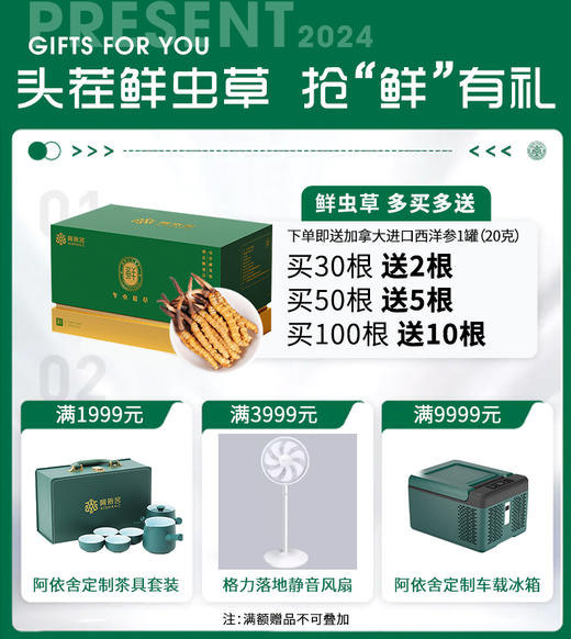 阿依舍2024年藏区新鲜冬虫夏草礼盒 商品图4