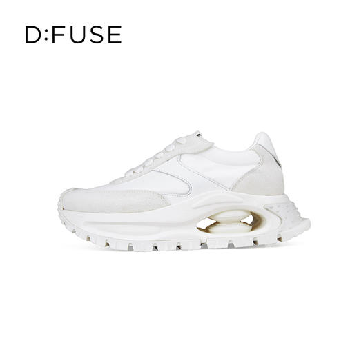 D:FUSE迪芙斯秋季新款可可面包休闲鞋拼接镂空底超轻厚底阿甘鞋DF41112161 商品图2
